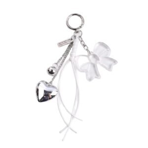 fashionable versatile miu series acrylic bow heart ccb star gift keychain bag pendant wholesale