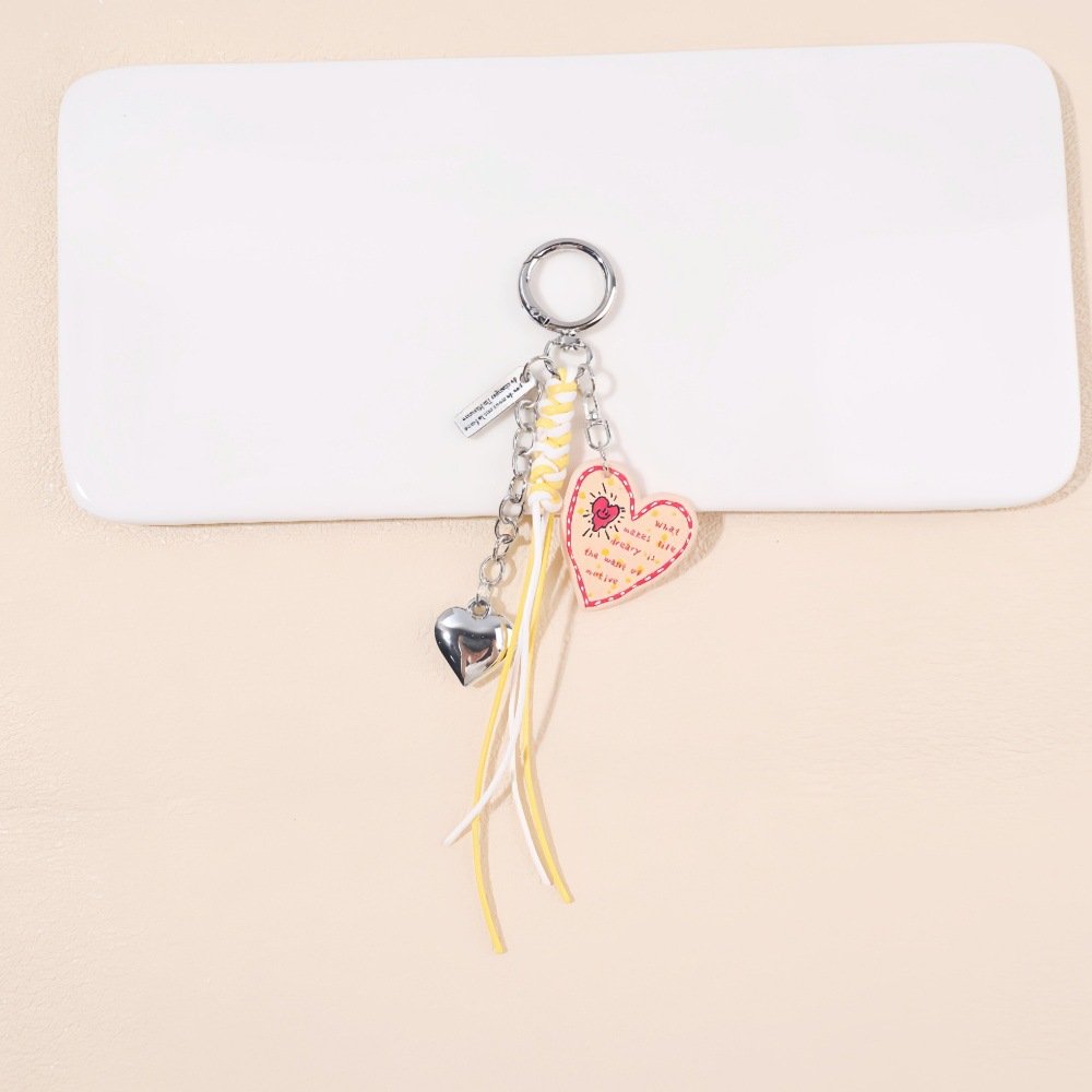 new sweet style heart shaped keychain acrylic letter tassel decorative bag pendant creative pendant wholesale new sweet style heart shaped keychain acrylic letter tassel decorative bag pendant creative pendant wholesale