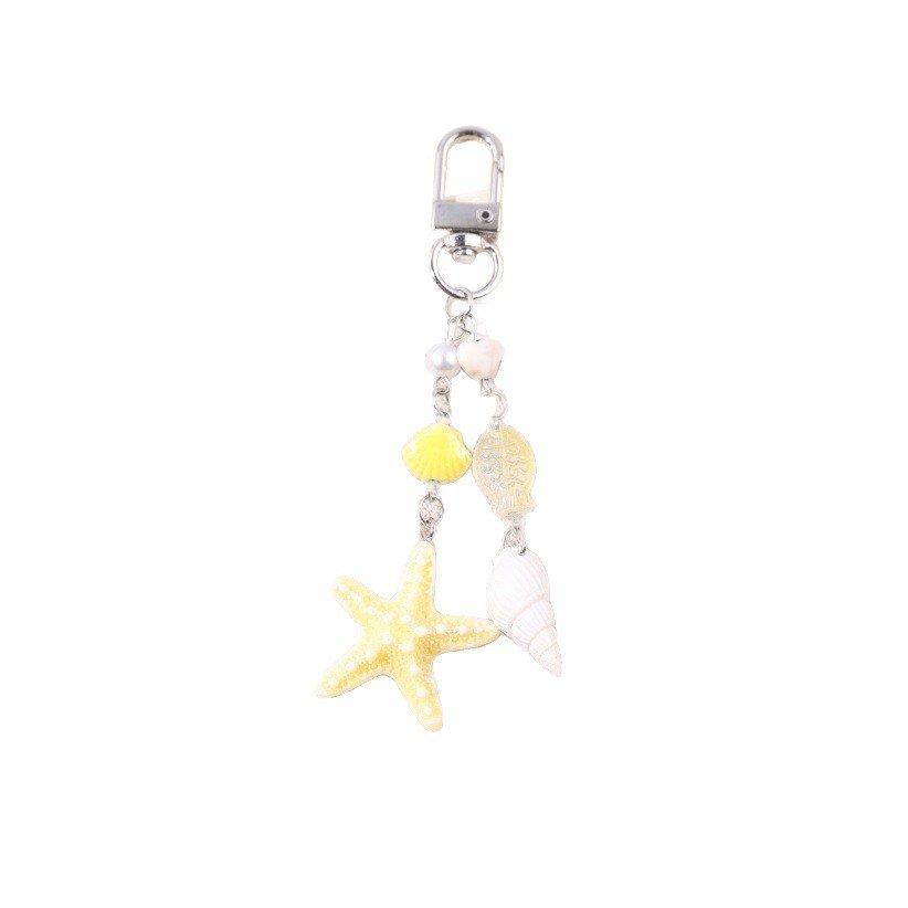 new ocean vacation style pearl bow resin starfish keychain shell bag hanging phone pendant gift new ocean vacation style pearl bow resin starfish keychain shell bag hanging phone pendant gift