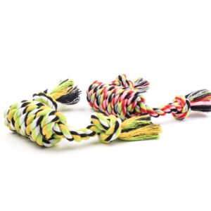 pet cotton rope toys, cotton rope teeth chewing knob woven candy knot toy, wear resistant dog cotton borement interactive toy