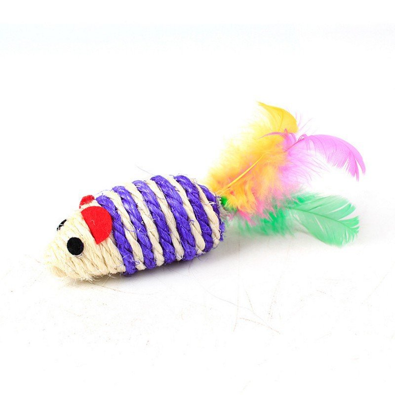 sisal striped mouse pet vocalizing toys, chewing mice, cat toys, cat paw grinding supplies wholesale sisal striped mouse pet vocalizing toys, chewing mice, cat toys, cat paw grinding supplies wholesale