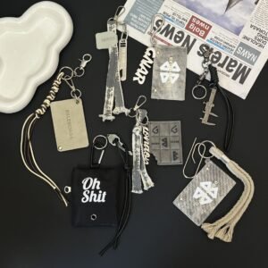 new fashionable commuter bag hanging accessories, ins keychain pendants, english decorations, handmade hanging strings