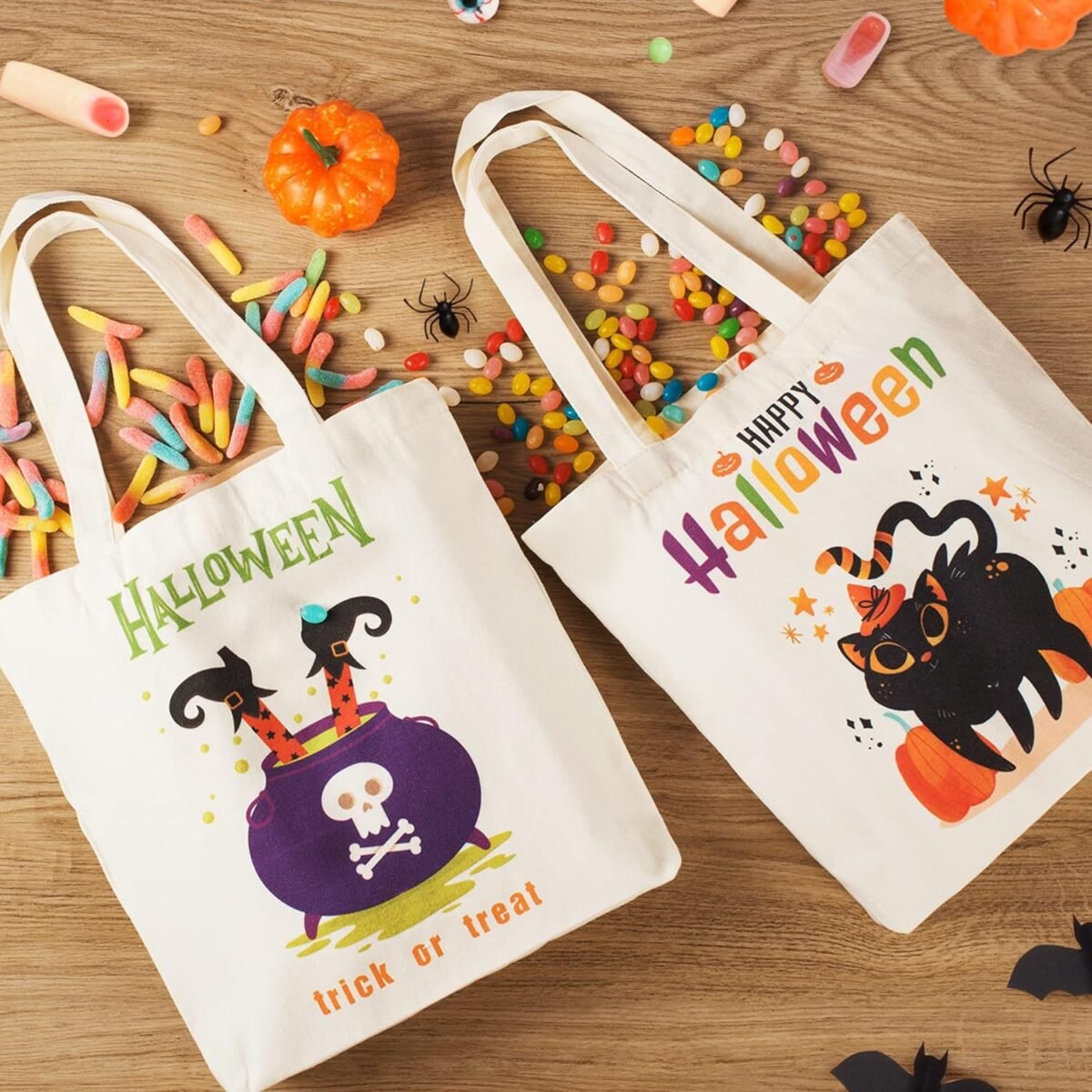 halloween handbag reusable, trick or treat, pumpkin party gift bag, office worker canvas bag halloween handbag reusable, trick or treat, pumpkin party gift bag, office worker canvas bag