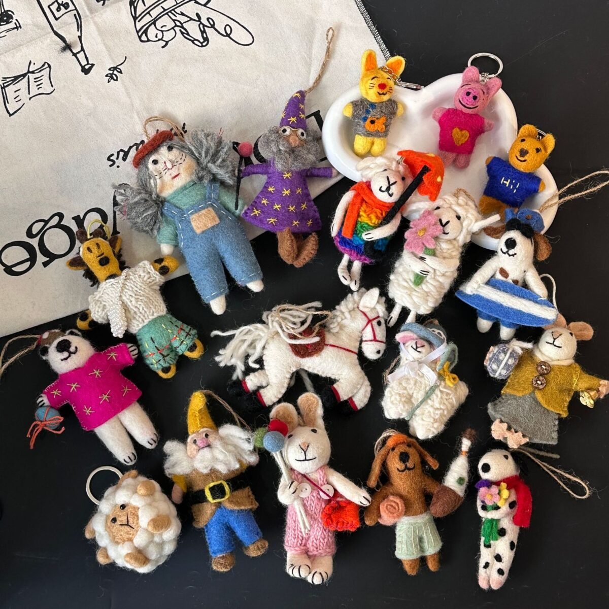 korean version of ins wool felt keychain cartoon animal creative small pendant pendant high value miu series bag accessories korean version of ins wool felt keychain cartoon animal creative small pendant pendant high value miu series bag accessories