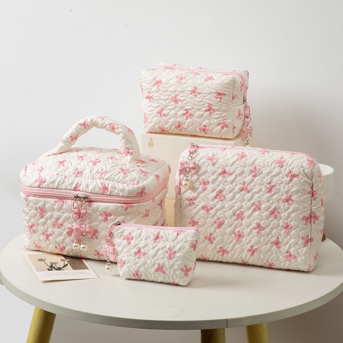 cross border new large capacity cosmetic bag bow clutch handheld toiletry bag women's cosmetics storage bag cross border new large capacity cosmetic bag bow clutch handheld toiletry bag women's cosmetics storage bag