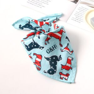 pet triangular bib, dog bib photo towel, pet supplies, digital print, pure cotton double layer triangular bib, bib pouch