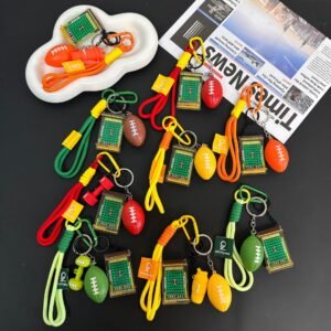 new trendy rugby combo series pendant keychains, high value sports accessories, pendant bags, and gifts