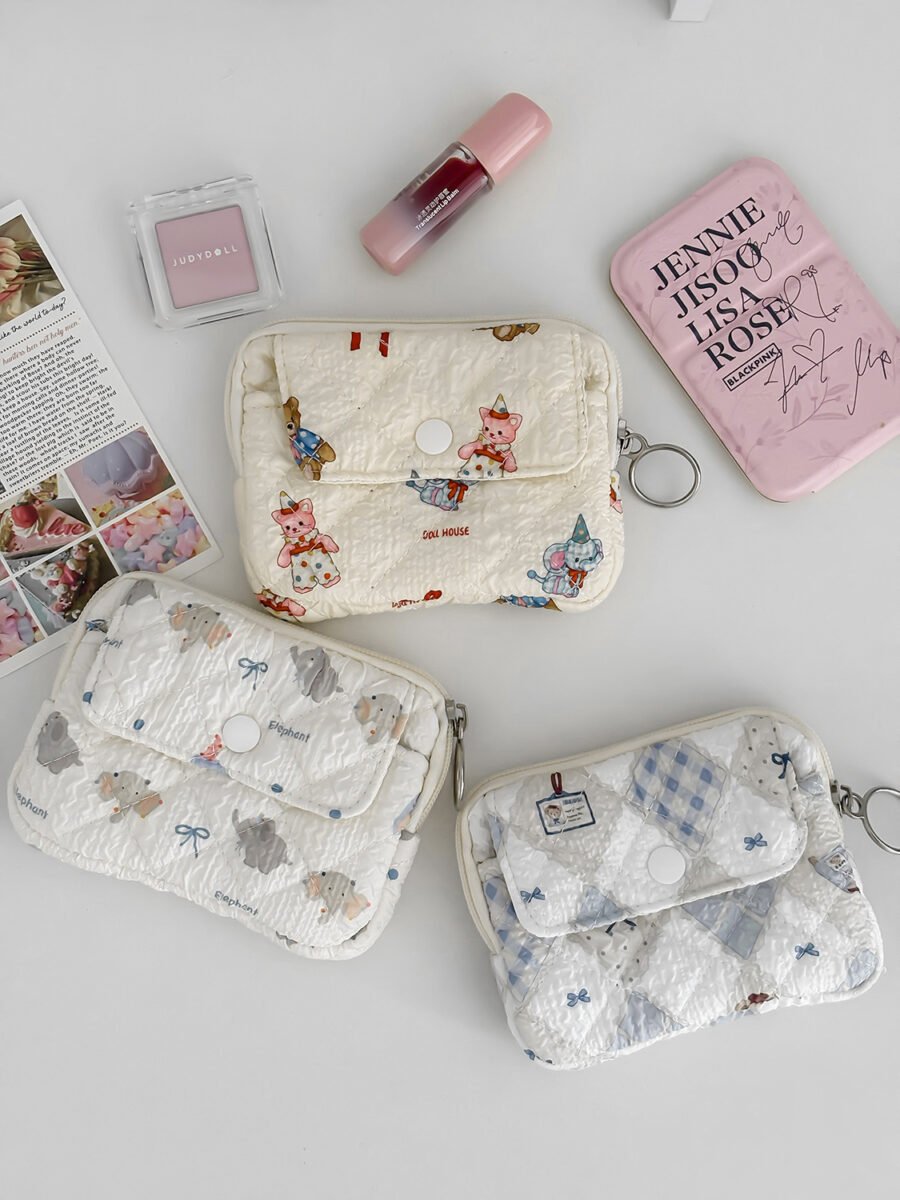 cross border hidden coin purse cute cartoon print portable multifunctional lipstick id coin key storage pouch cross border hidden coin purse cute cartoon print portable multifunctional lipstick id coin key storage pouch