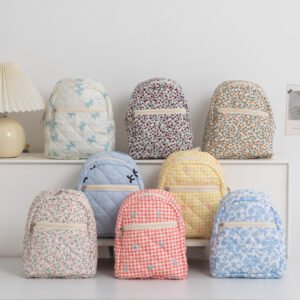 new school bag for men and women, ins style, large capacity student backpack, embroidered bow, sweet girl's lightweight backpack
