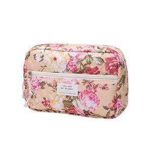 new floral makeup bag, large capacity high quality cosmetics storage bag, portable travel toiletry bag, clutch bag