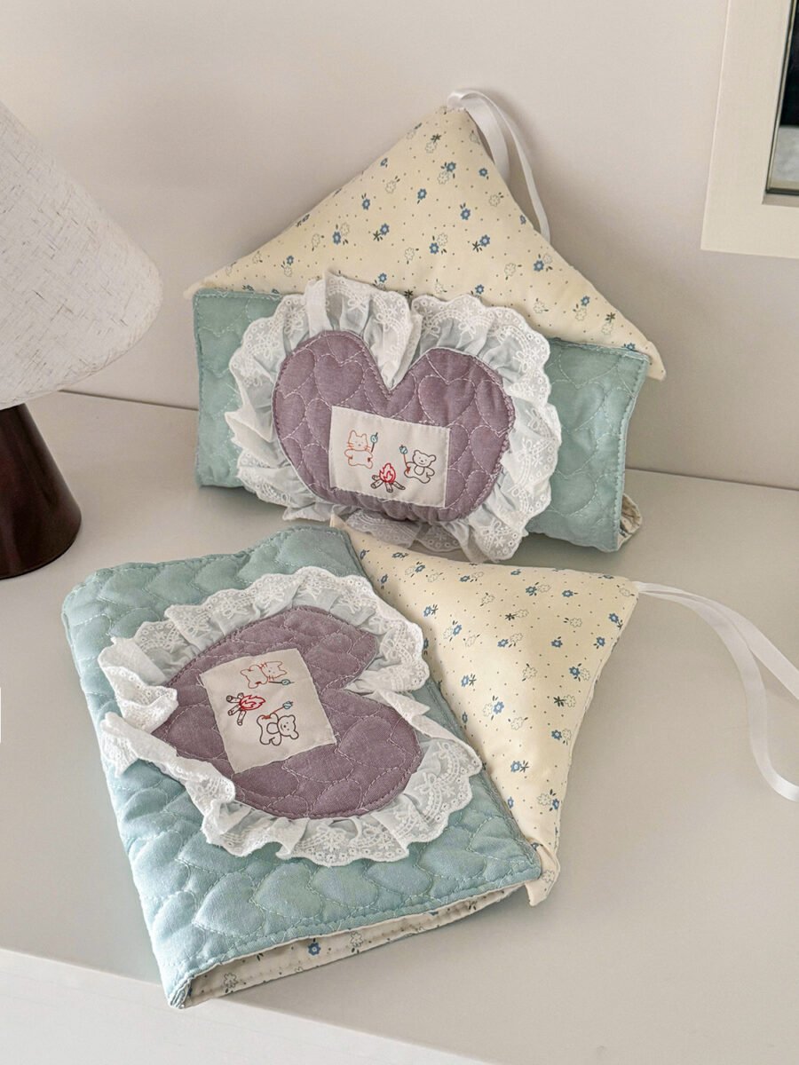 cross border lace heart tissue bag, sweet korean floral tissue bag, dormitory bedroom hanging portable tissue box cross border lace heart tissue bag, sweet korean floral tissue bag, dormitory bedroom hanging portable tissue box
