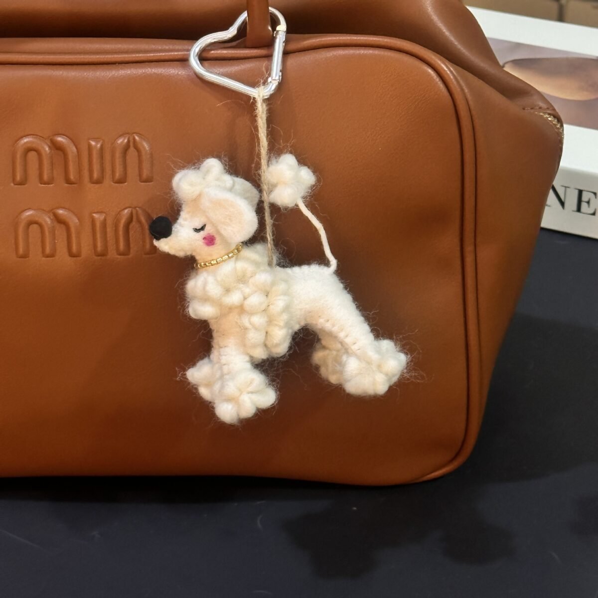 new poodle dog wool felt finished pendant, korean miu series bag hanging keychain accessories, accessories for women new poodle dog wool felt finished pendant, korean miu series bag hanging keychain accessories, accessories for women