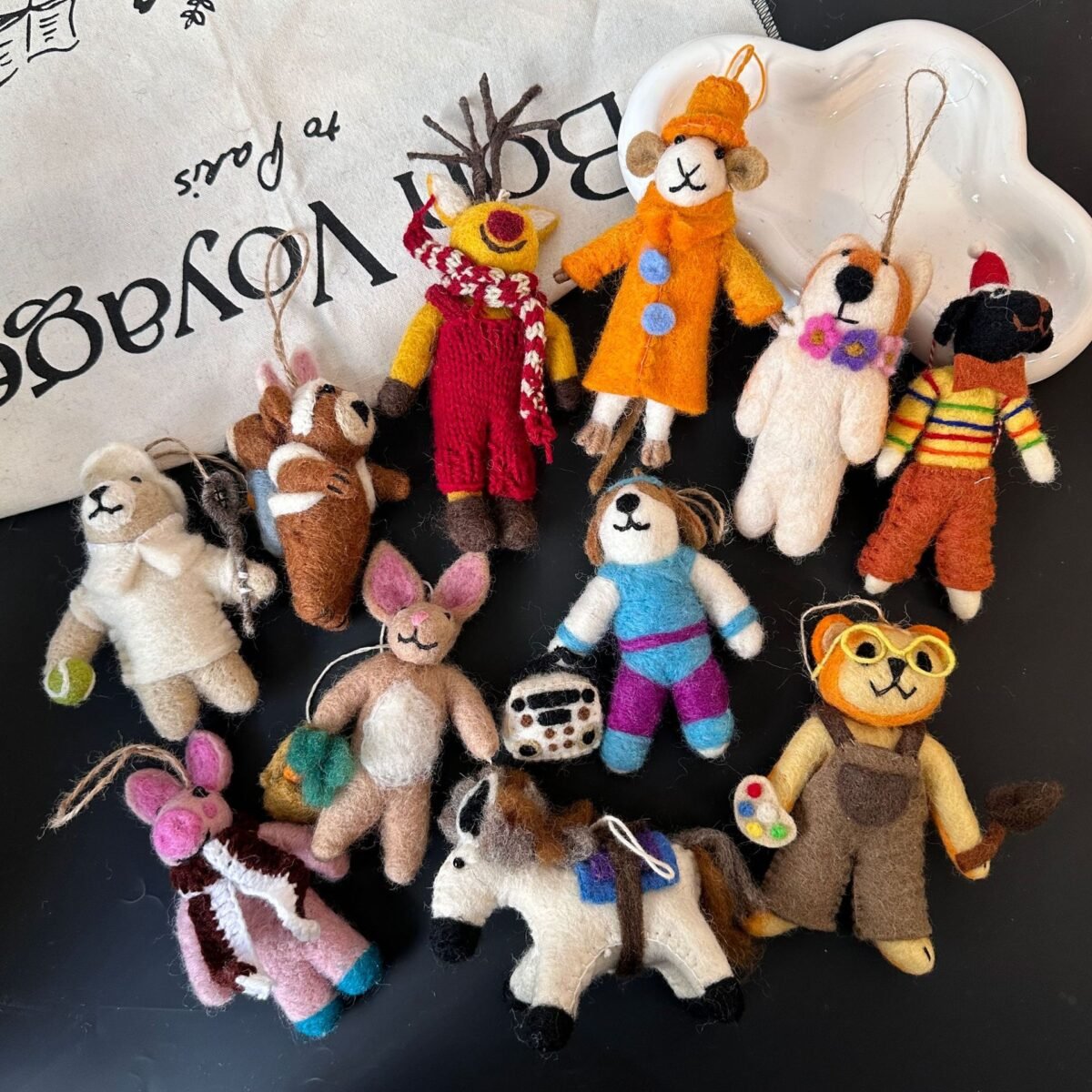 korean version of ins wool felt keychain cartoon animal creative small pendant pendant high value miu series bag accessories korean version of ins wool felt keychain cartoon animal creative small pendant pendant high value miu series bag accessories