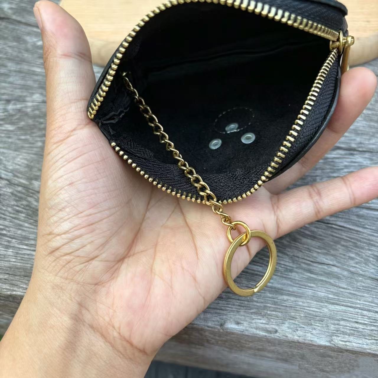 top grade cowhide brown bear zipper key pouch, portable small bag, card pouch, coin organizer, id document bag top grade cowhide brown bear zipper key pouch, portable small bag, card pouch, coin organizer, id document bag