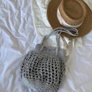 cross border new handmade woven bag, korean style trendy hollowed out design woven bag, single shoulder underarm bucket bag