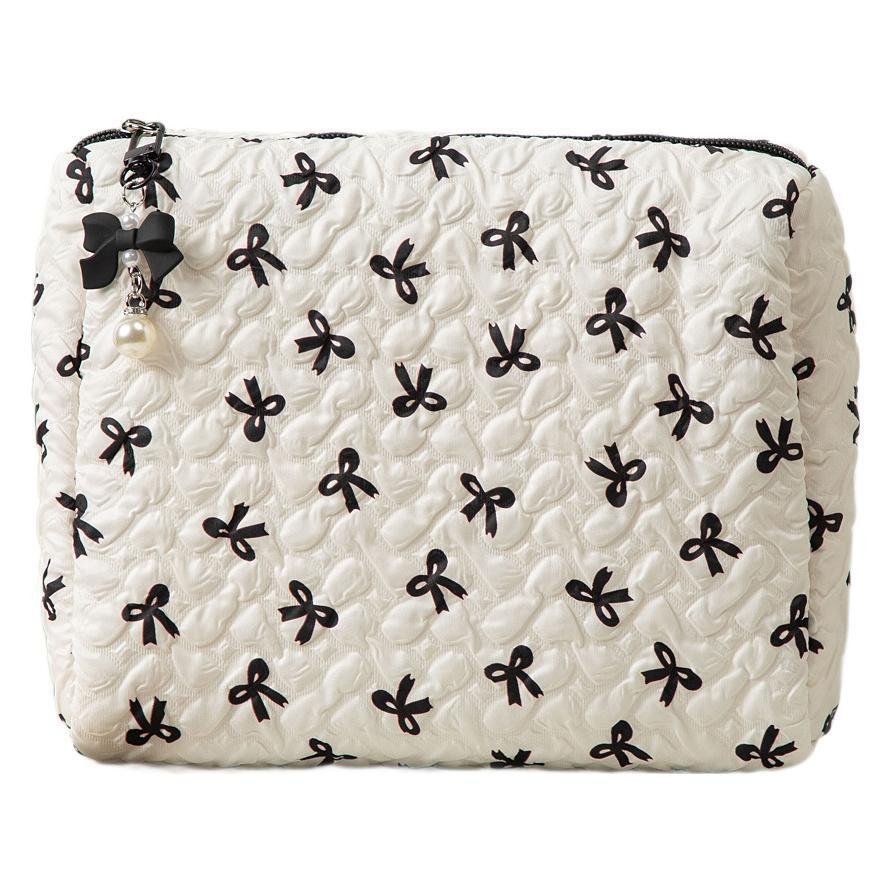 cross border new large capacity cosmetic bag bow clutch handheld toiletry bag women's cosmetics storage bag cross border new large capacity cosmetic bag bow clutch handheld toiletry bag women's cosmetics storage bag
