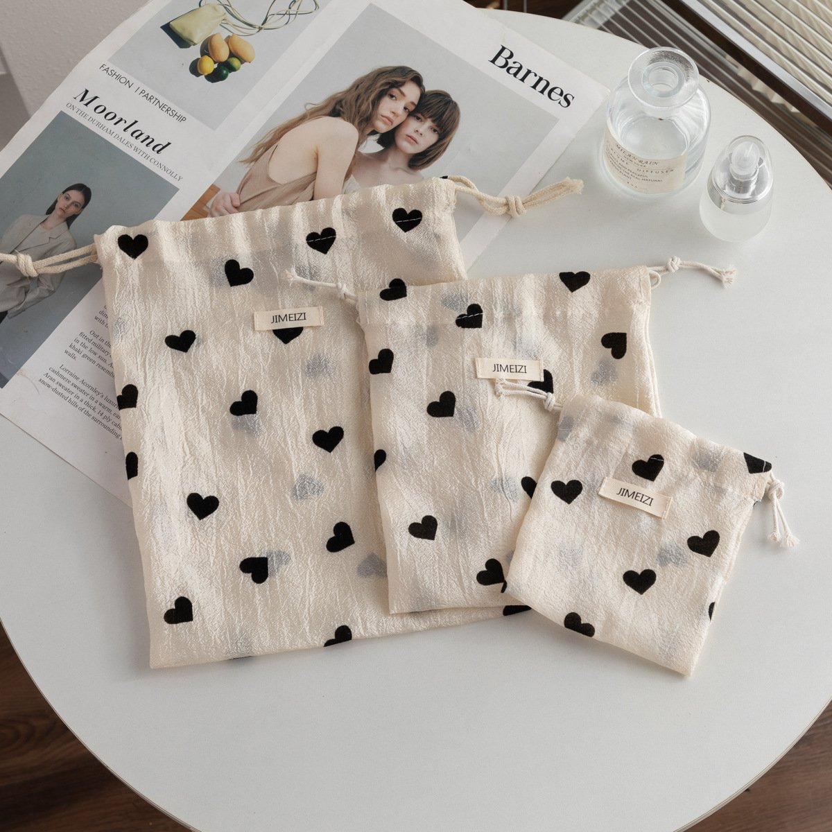 champagne heart drawstring storage bag, drawstring bag, cloth bag, small items, student miscellaneous items, portable toiletry bag, makeup bag champagne heart drawstring storage bag, drawstring bag, cloth bag, small items, student miscellaneous items, portable toiletry bag, makeup bag