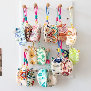 xinjiang ethnic style cultural and creative coin purse female niche light portable lipstick sanitary napkin storage key pouch