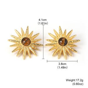 customized silver needle autumn and winter maillard coffee color flower stud earrings french temperament love earrings and design earrings