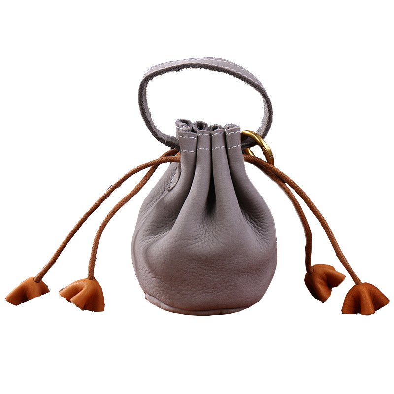 top layer cowhide storage bag, full cowhide headphone accessories, drawstring drawstring storage bag, leather texture lucky bag, coin purse top layer cowhide storage bag, full cowhide headphone accessories, drawstring drawstring storage bag, leather texture lucky bag, coin purse