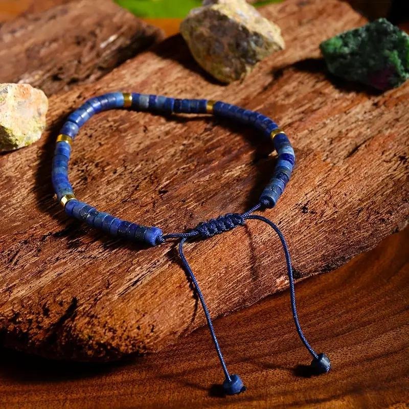 amazon cross border explosive natural stone bohemian style lapis lazuli beaded beaded adjustable woven bracelet amazon cross border explosive natural stone bohemian style lapis lazuli beaded beaded adjustable woven bracelet