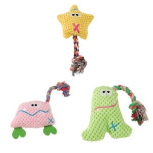 dog vocal toys, durable corduroy fun, plush cotton rope toys, wholesale to small and medium sized dog boredom relief toys