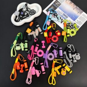 new creative yoga combination series hanging accessories, bag pendants, sports accessories, dopamine keychain gifts