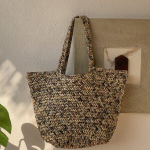 cross border supply new pp grass handheld woven large capacity foreign trade export fashion casual ins style forest woven bags