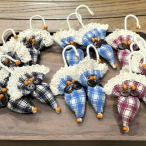 artistic forest style plaid lace umbrella shaped bag accessories sweet student forest girl fabric brooch