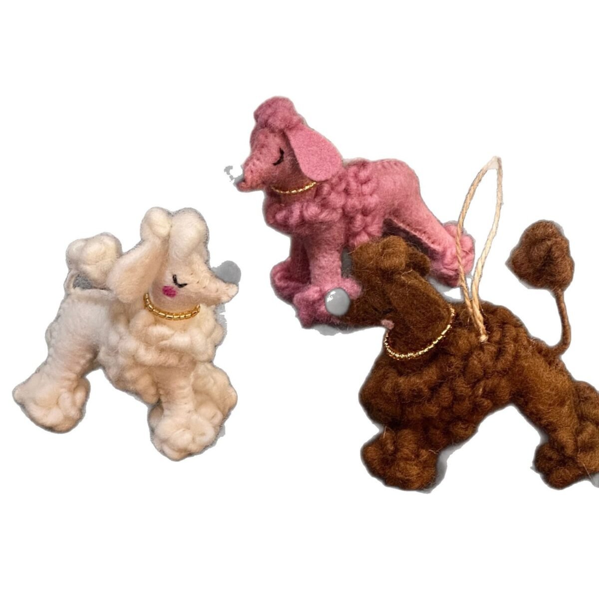 new poodle dog wool felt finished pendant, korean miu series bag hanging keychain accessories, accessories for women new poodle dog wool felt finished pendant, korean miu series bag hanging keychain accessories, accessories for women