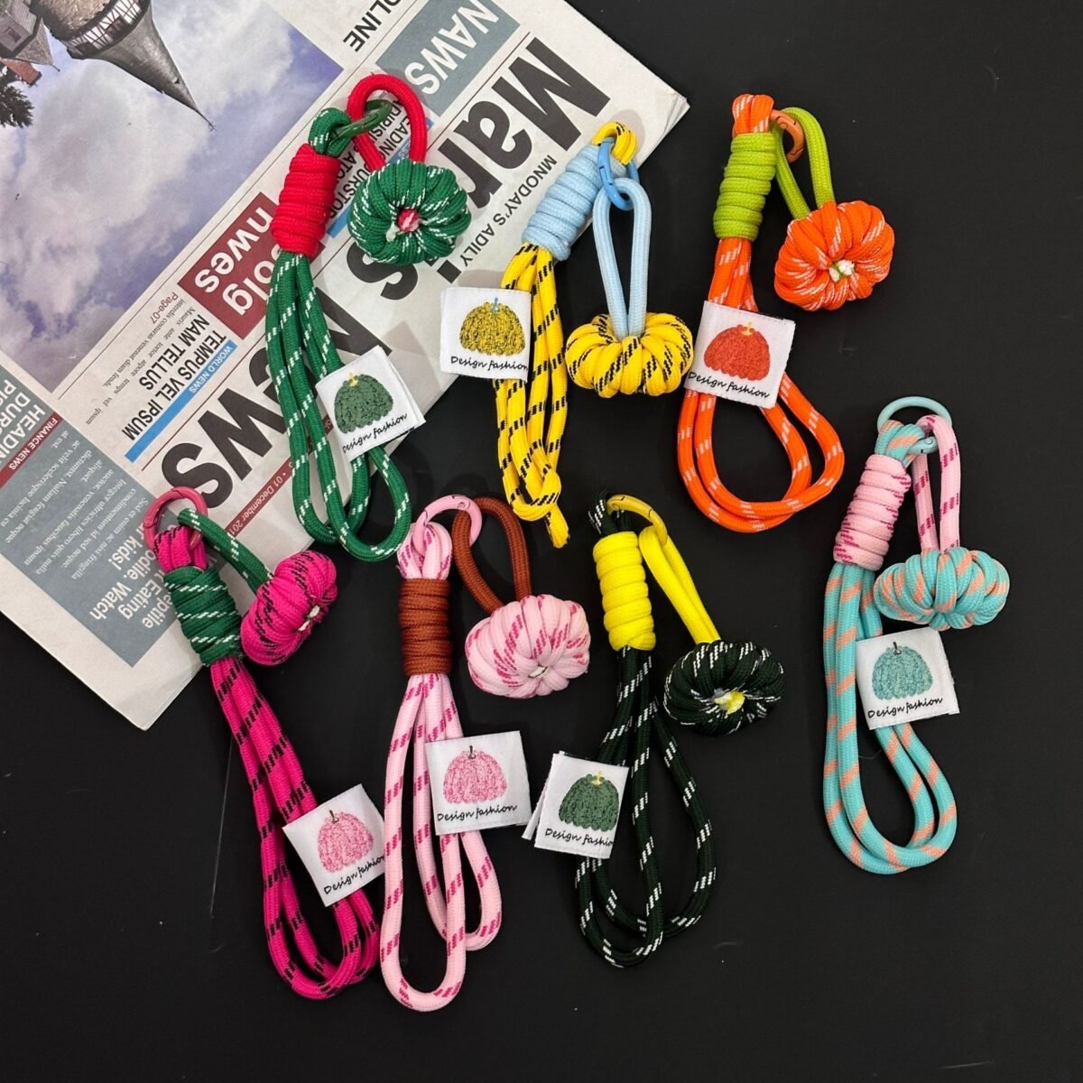 new color blocking korean woven lanyard sporty miu bag pendant pendant accessory for women's ins keychain accessory new color blocking korean woven lanyard sporty miu bag pendant pendant accessory for women's ins keychain accessory