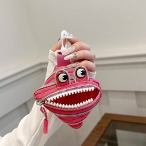 new pop personality monster zipper creative change key lipstick headphone pendant mini cute small pendant