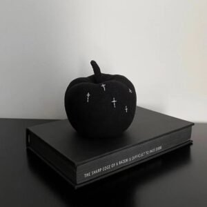 xiaohongshu bestseller artist "black pearl" fabric black apple creative diy plush toy simulation pendant