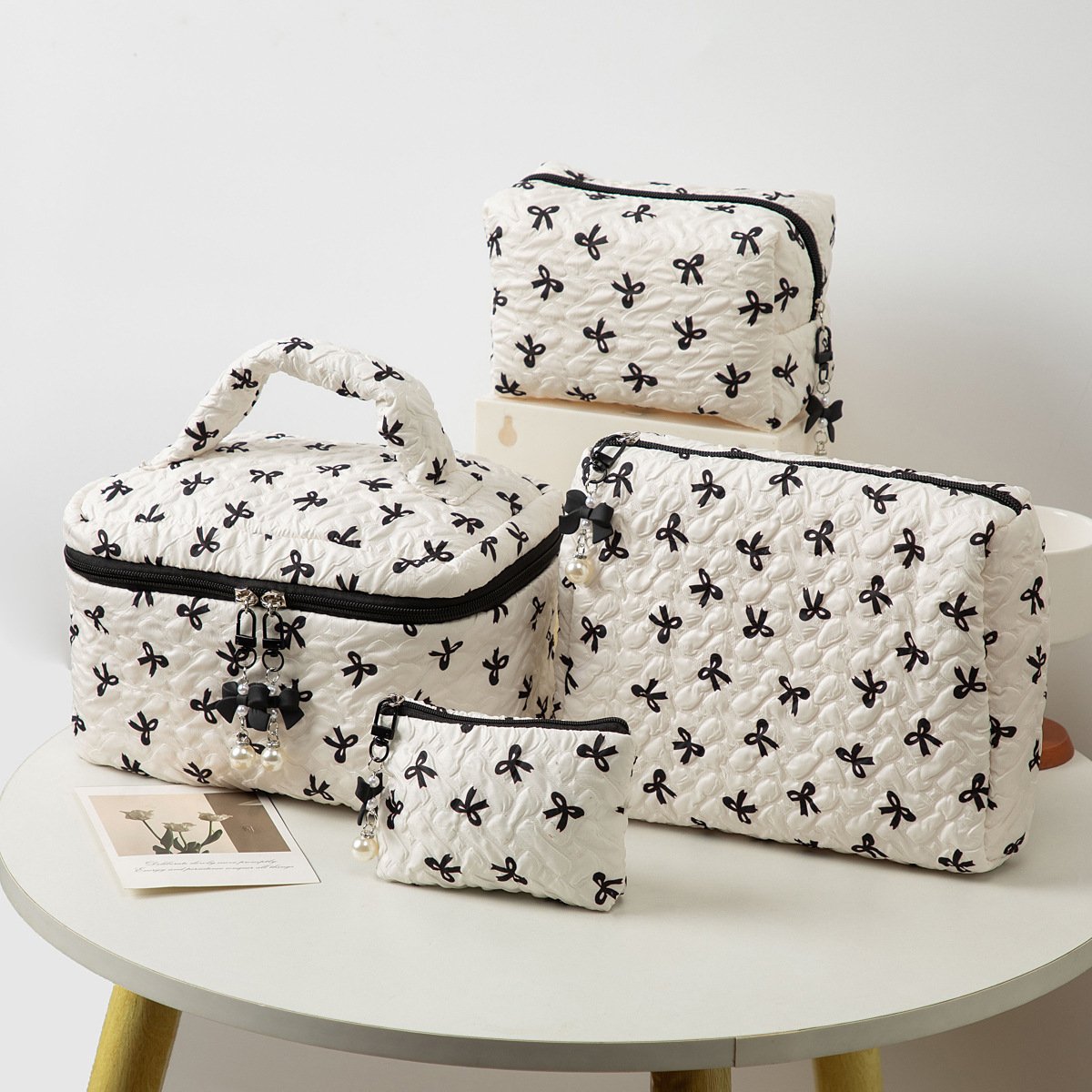 cross border new large capacity cosmetic bag bow clutch handheld toiletry bag women's cosmetics storage bag cross border new large capacity cosmetic bag bow clutch handheld toiletry bag women's cosmetics storage bag