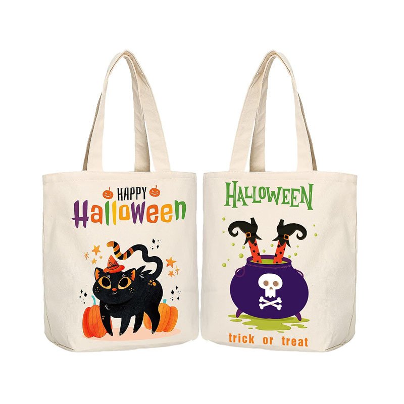 halloween handbag reusable, trick or treat, pumpkin party gift bag, office worker canvas bag halloween handbag reusable, trick or treat, pumpkin party gift bag, office worker canvas bag
